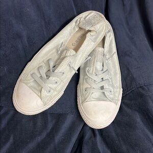 Converse Women's Sneakers in Metallic Silver